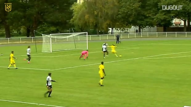 Augustin's first goal with Nantes in a friendly game against Angers